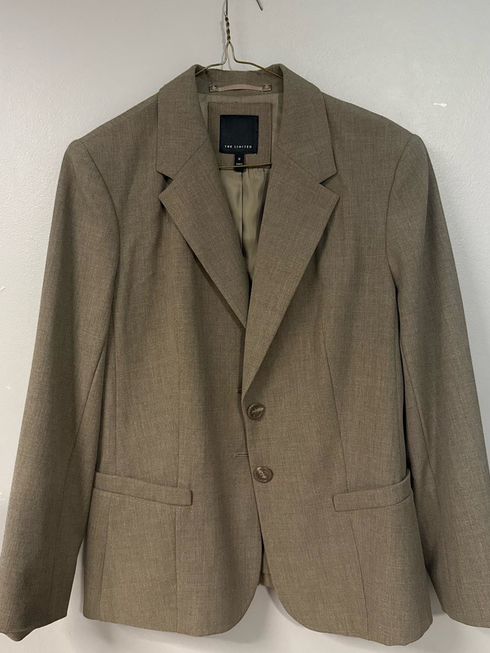 The Limited Olive-Taupe Women's Blazer - Tailored Two-Button Jacket